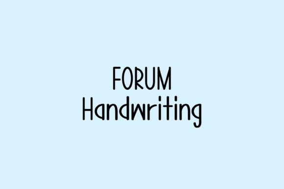 Forum: A Friendly Handwritten Font for Digital Design