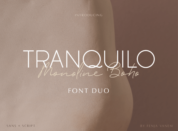 Tranquilo Monoline Boho: A Marketer's Essential Font Duo