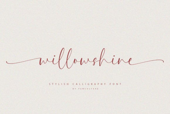 Willowshine: The Craft-Friendly Calligraphy Font for Your Products